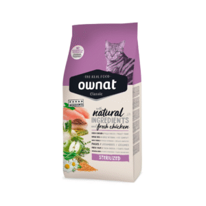 ownat classic sterilized comida para gatos esterilizados con pollo fresco